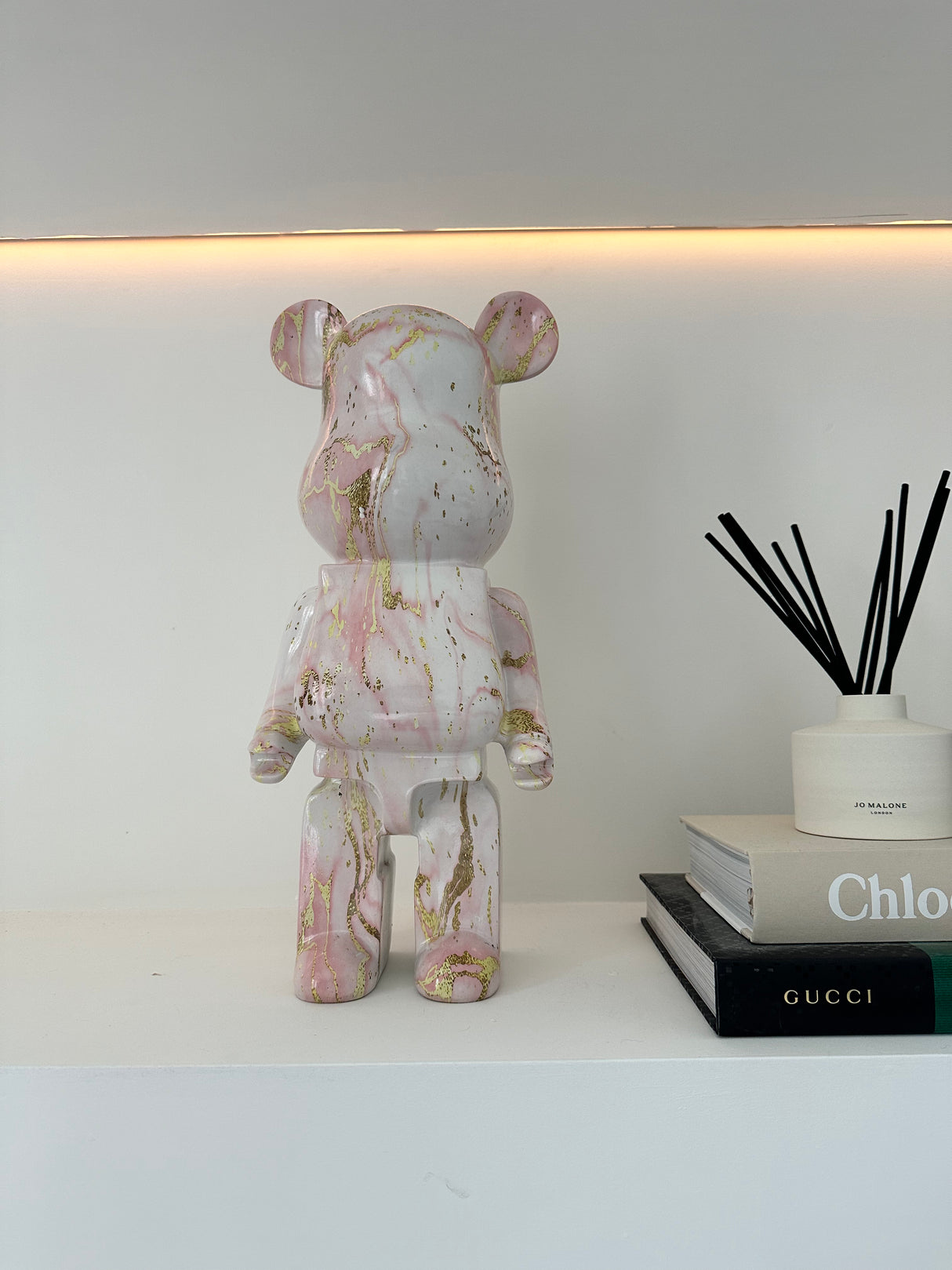 Strawberry Gold Marble 50cm Bear