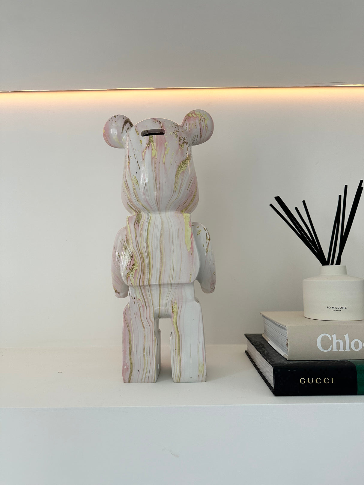 Strawberry Gold Marble 50cm Bear