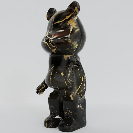 Black & Golden Marble 80cm Bear
