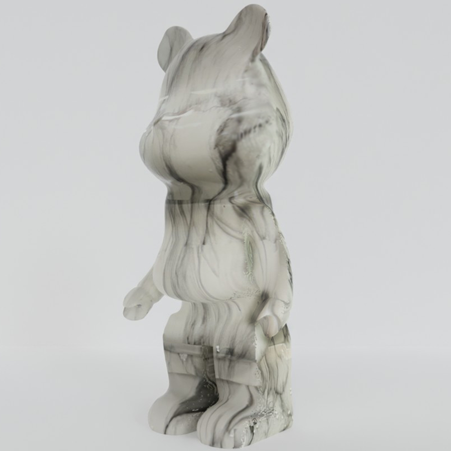 Grey Marble 80cm Bear