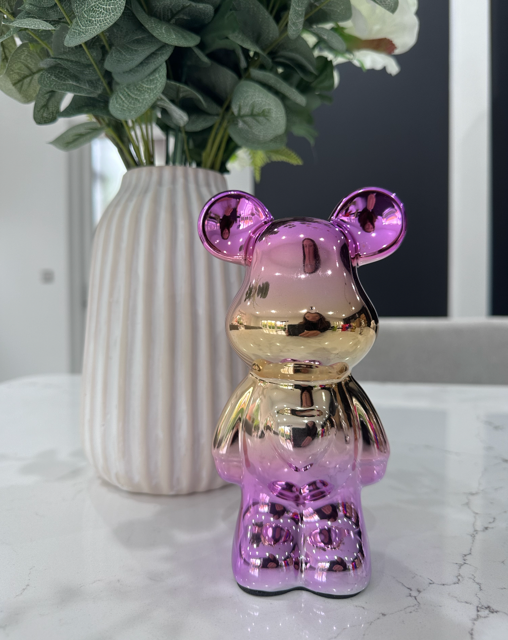 Mini Bear Purple & Gold 19cm