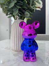 Mini Bear Purple & Blue 19cm