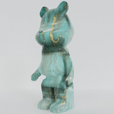 Sage Green & Gold Marble 80cm Bear