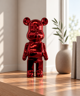 Decoor Chrome Mirror Bear Sculpture